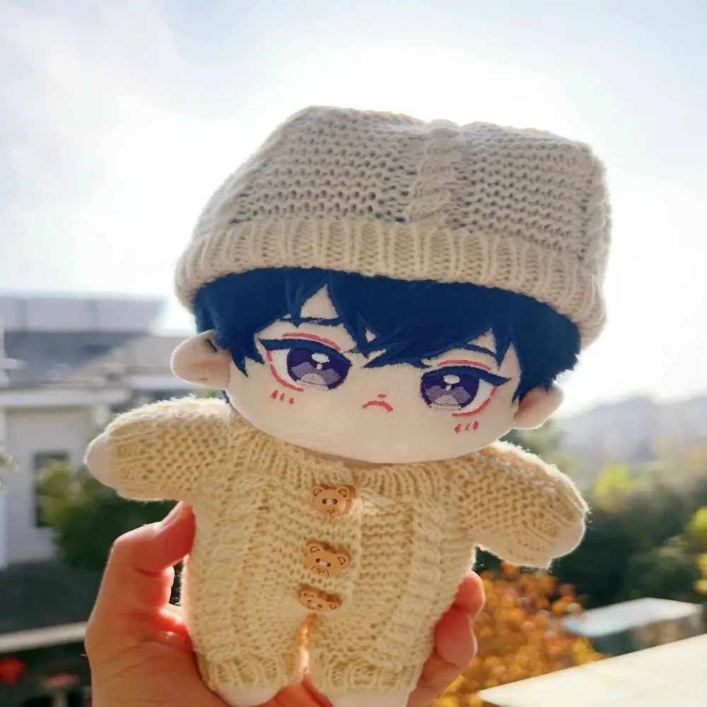 子供ギフトかわいいボタンセーター服 DIY 素敵な 20 センチメートル綿人形の服高品質人形のアクセサリー