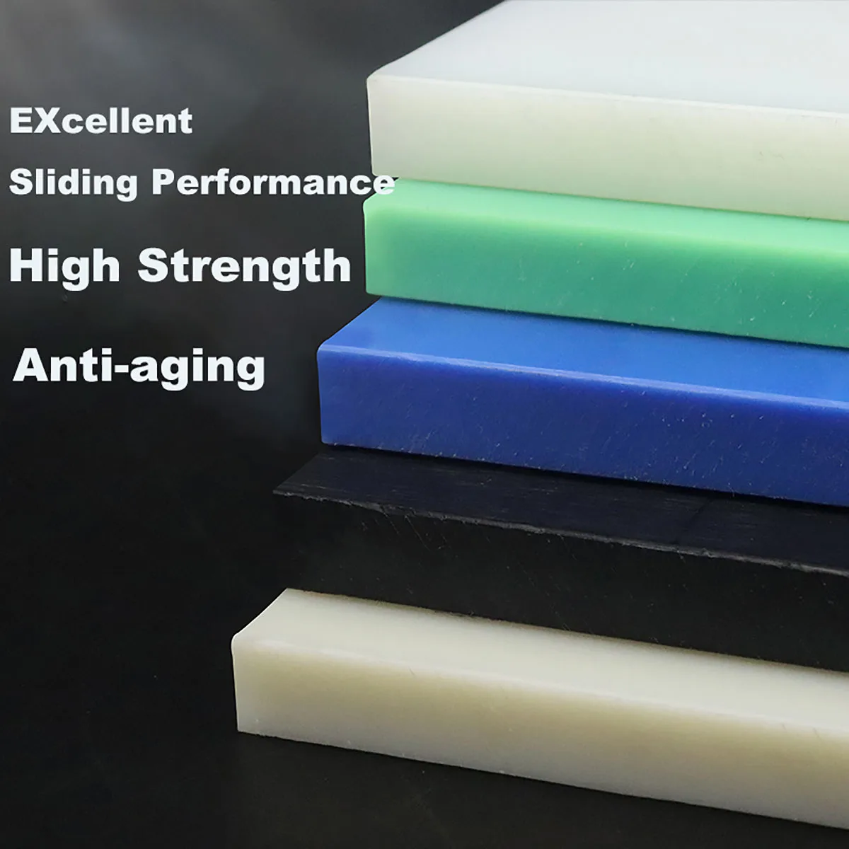 Plaque en Nylon Pur PA6 Bleu Blanc Noir Nuit, Usinage CNC, Matériaux Plastiques Optique 2/3/4/5/6/8/10/12/15/20/25/30mm