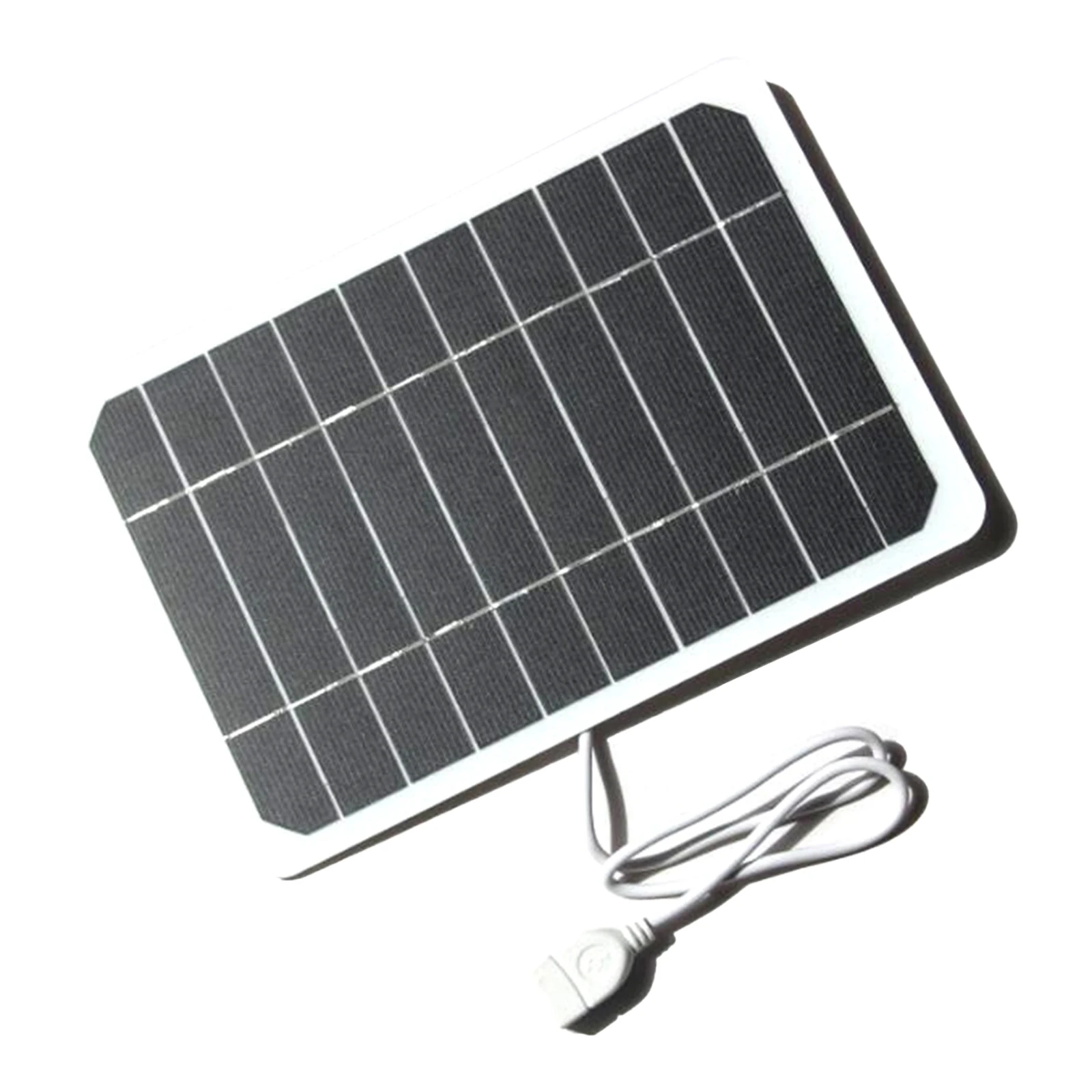 5W 5V Small Solar Panel with USB DIY Monocrystalline Silicon Solar Cell Waterproof Camping Portable Power Solar Panel