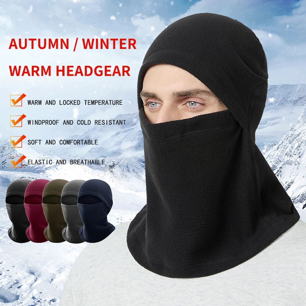 Cycling warm mask multifunctional Balaclava neck cover windproof ski hat polar fleece sports warm head cover