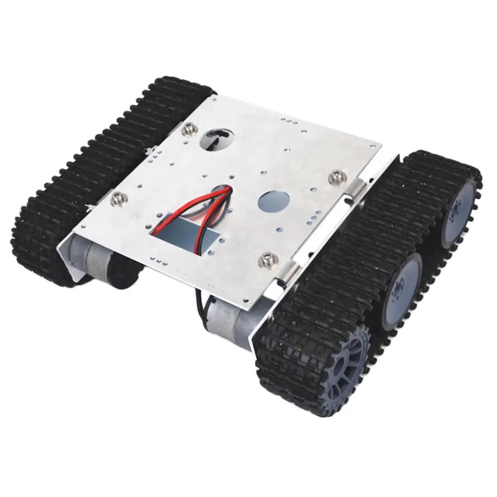 RC Tracked Robot Platform Aluminum Alloy Chassis with DC 9 for DIY Assembled Robot Science Toys Robot Tank Crawler Chassis Kit