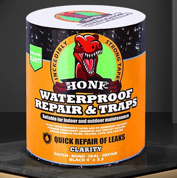 T-Rex Super Strong Waterproof Tape Heavy Duty Black Duct Tape for Outdoor Emergency Repair Leak Seal