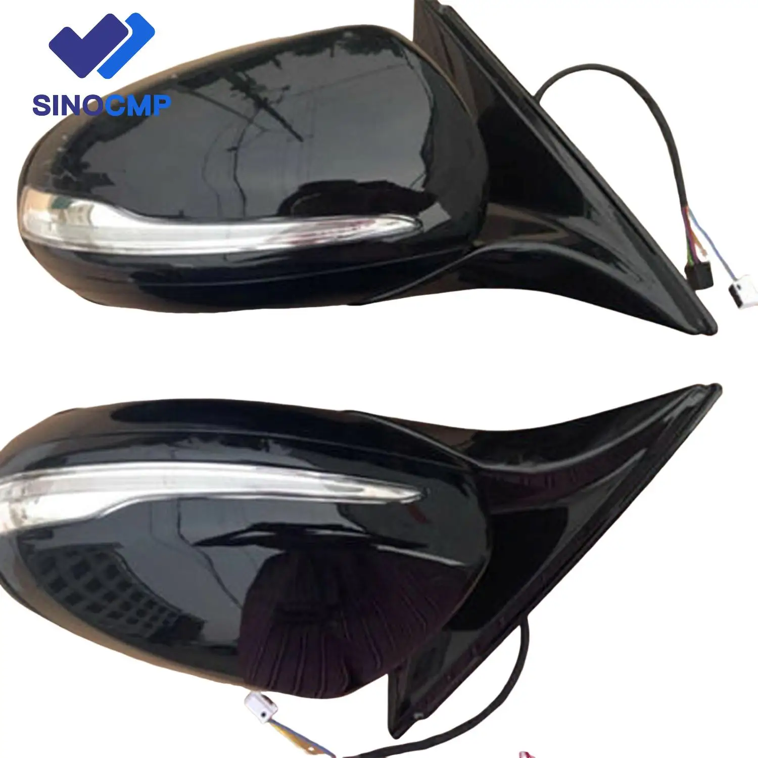 

2228101116 222810081 Black Side Door Mirror Set for Mercedes Benz W222 New S-class S300 S550 S63 2014-2020