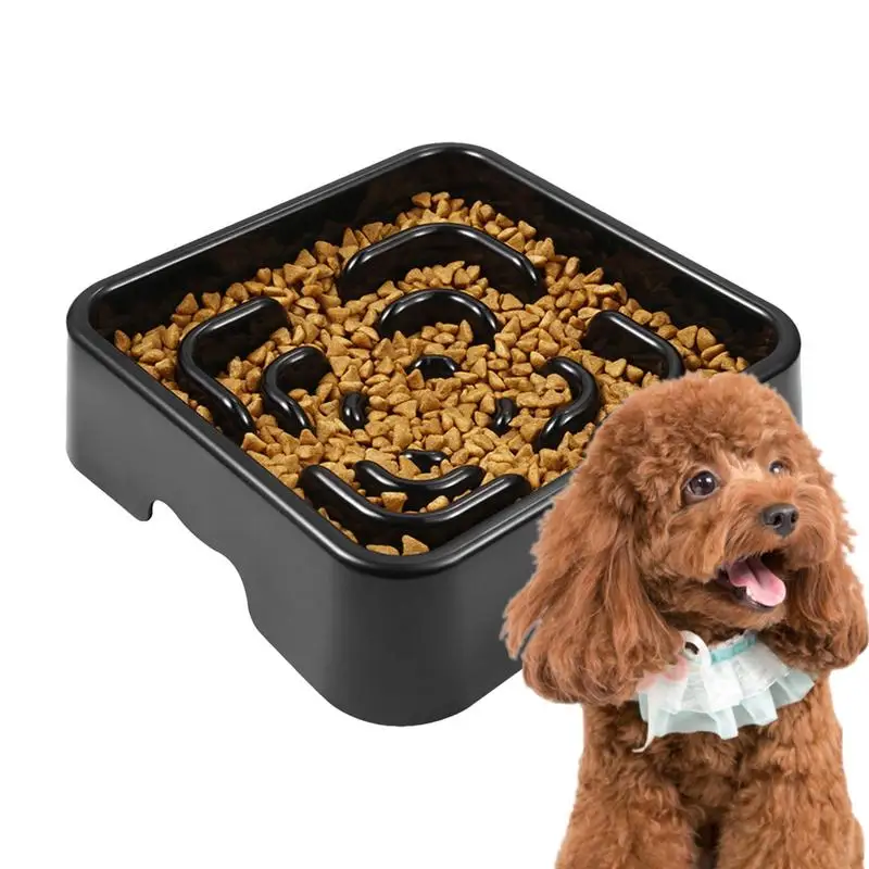 Anti-Choking Dog Bowl Puzzle Dog Food Bowl Food Grade Non-Slip Dishwasher Safe Maze Dog Dishes For Fast Eaters Puppy