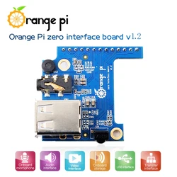 Orange Pi Zero Expansion Board USB 2.0 x 2 Audio Video Mic IR Receiver OPi Interface HAT Development Board for OPI Zero 3 2