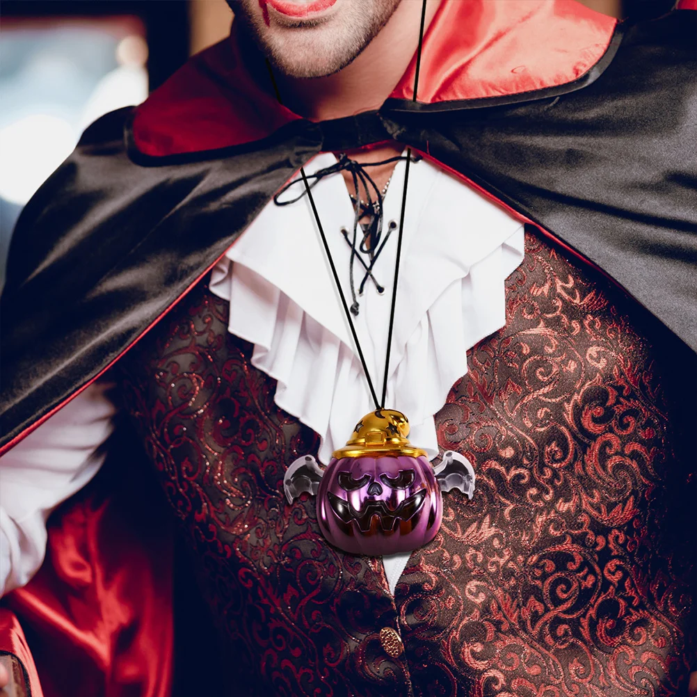 

3Pcs Pumpkin Flashing Necklace LED Pendant for Halloween Party Day of The Dead Rave Events Flashing Necklace Pumpkin Pendant