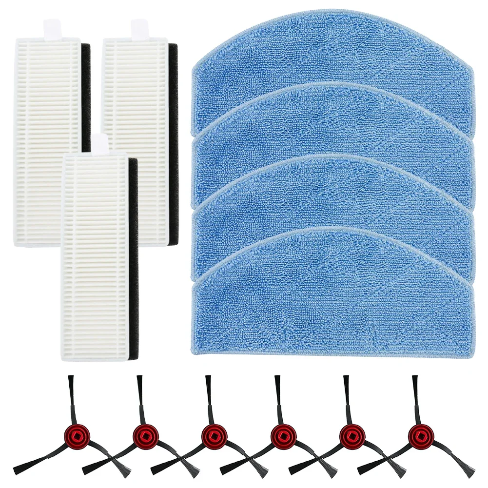 

Cleaning Robot Accessories As Shown Replacement Spare Part Mop Cloths Side Brushes Sturdy Material Easy Installation
