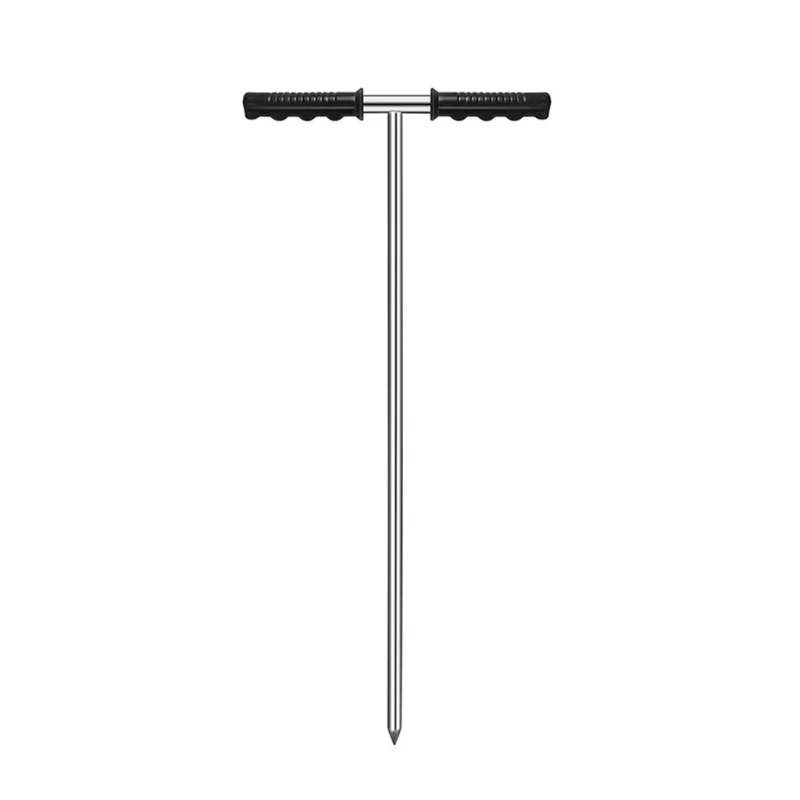 Soil Probe Rod Septic-Tank Locator for Locating Underground-Pipes Gardening Landscaping T Handle Durable Stainless Steel