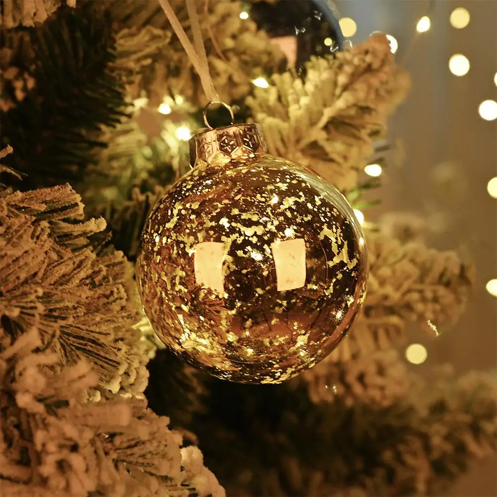 عيد الميلاد الكرة مشرق ماتي جوفاء الكرة زينة عيد الميلاد جديد رغوة ديكور البلاستيك الشفاف المجال دعوى كرات N2R6