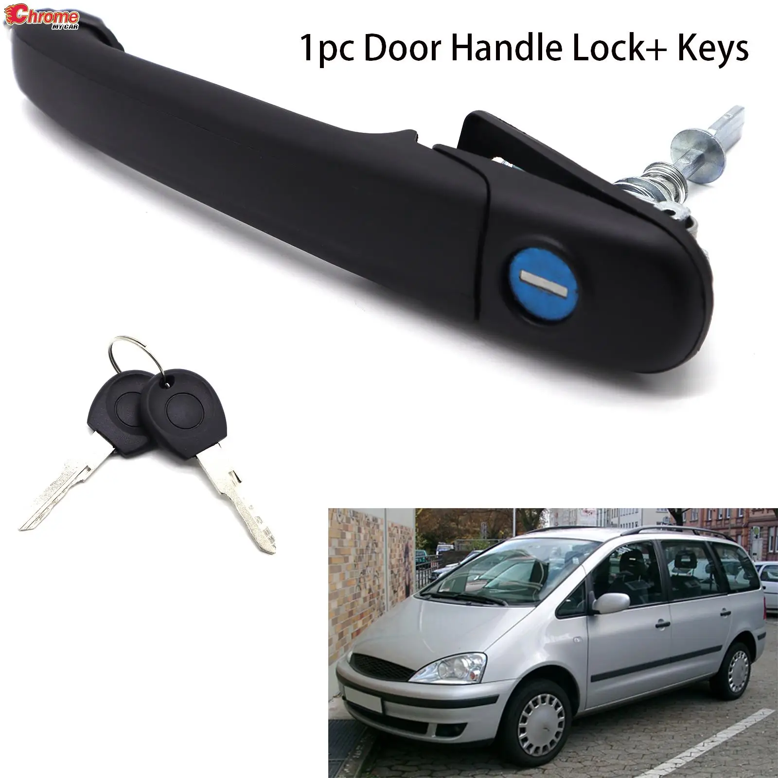 

Дверная ручка автомобиля, замок с ключом, передние правые аксессуары 6N0837207C 6N0837207D для Ford Polo MK3 1994 1995 1996 1997 1998 1999 2000 2001