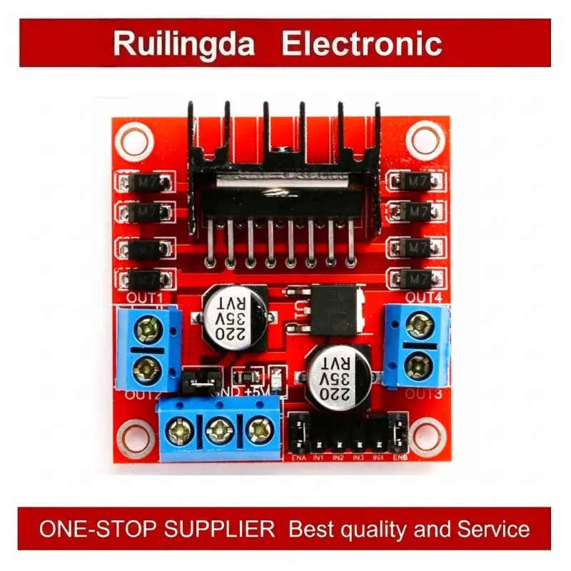 5PCS   L298N Motor Driver Board Module for Stepping Motor Intelligent Car Robot - Electronics Component