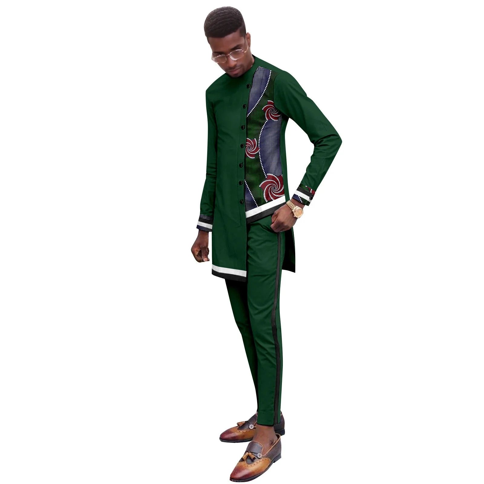 

Plus Size S-6XL Men Suit Chinese Style Stand Collar Suit Male Wedding Groom Slim Fit Standerd Size Blazer Set Tuxedo Jacket+Pant