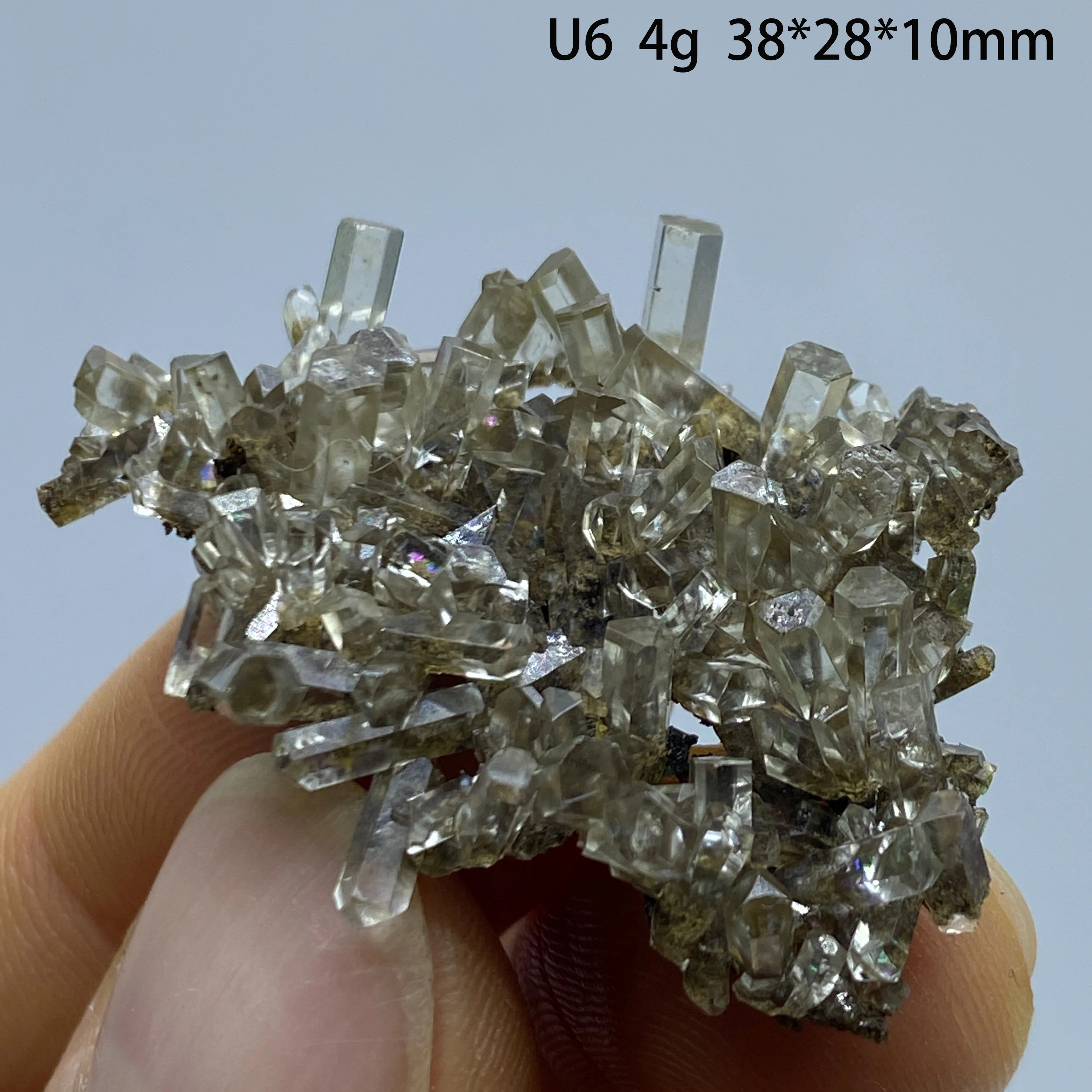 100% Natural Clear Aurora Columnar Calcite Cluster Flower Shape Mineral Specimen Raw Crystal Healing Stone Home Desktop Decor