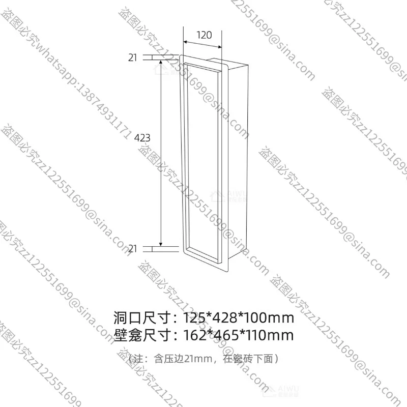 Suitable for [Hidden Toilet Brush] Toilet Hidden 304 Stainless Steel Niche Toilet Brush Into Wall Embedded