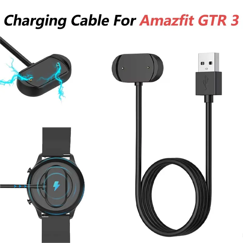 Für Amazfit GTR3/GTR3 Pro/GTS3/T-Rex 2/GTR4/GTS4/T-Rex Ultra USB Smartwatch Magnetisches Ladegerät Ladestation Ersatz-Ladegerät
