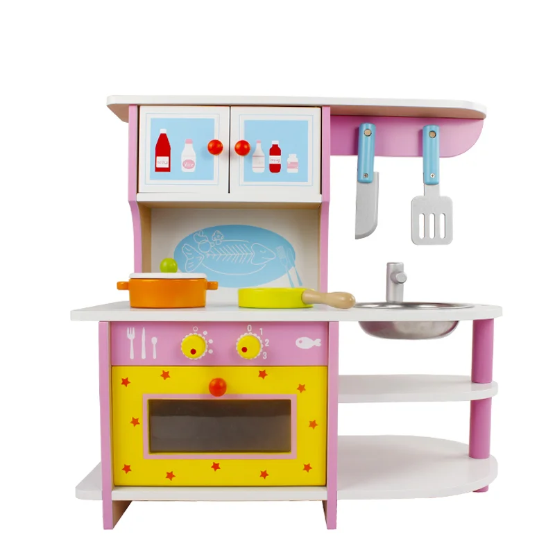 

Wooden Kitchen Set Pretend Play Toys Cooking Chef Educational kids kitchen set toy