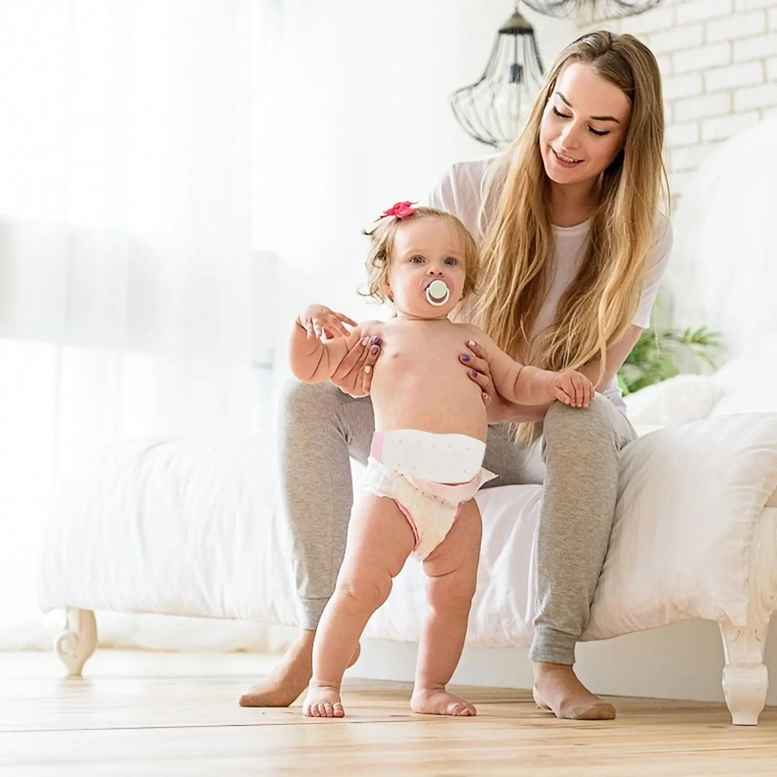 

Baby Umbilical Hernia Belt Newborn Navel Band Soft Skin-Friendly Infant Belly Band Elastic Waist Support Convenient Use Random