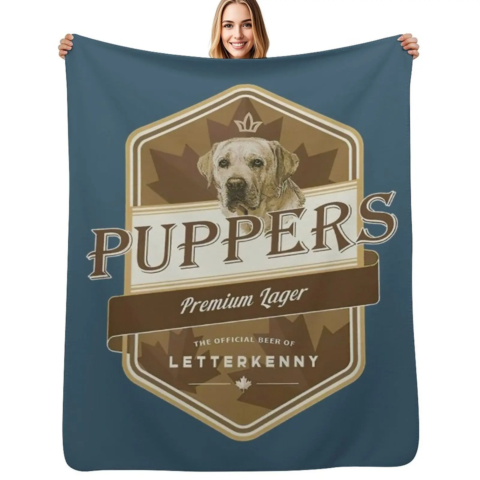 Letterkenny Puppers Premium Lager Beer - Letterkenny shoresy - Letterkenny Shoresy shirt -Dog Lover Throw Blanket