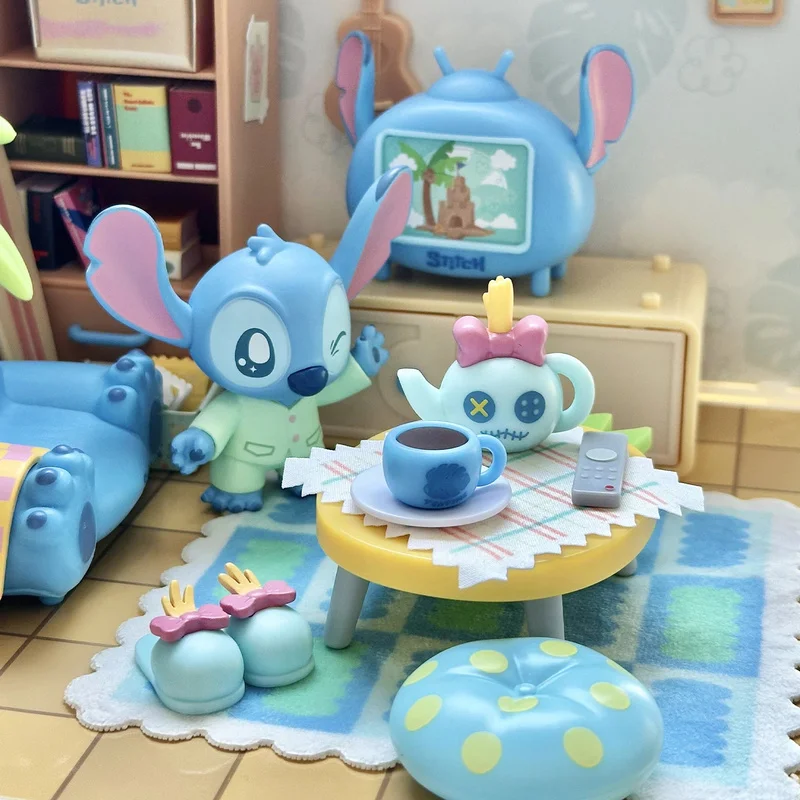 

Anime Stitch Assembled House Diy Toys Comfortable Moments Micro Model Kawaii Cartoon Decor Toys Gifts Birthday Gift For Fans