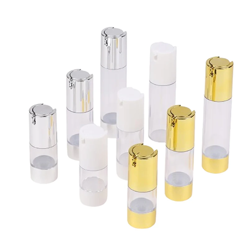 1 pz 15/30/50 ml di lusso riutilizzabili bottiglie con pompa airless contenitori cosmetici sottovuoto portatili per il trattamento della lozione e l'uso in viaggio