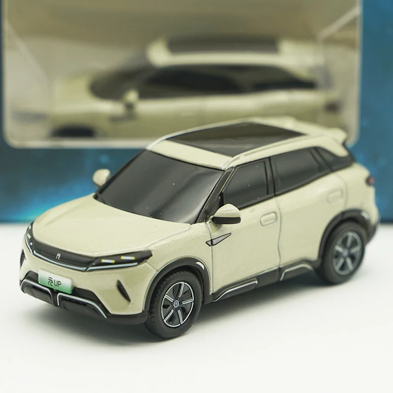 1:64 Original BYD Yuan Up Pull-back Simulation Alloy Car Model Car Model Ornament Collection Miniature Model
