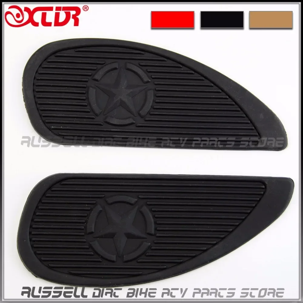 Motorcycle Cafe Racer Gas Fuel tank Rubber Side Covers Sticker Protector For Honda M3 CFMOTO CF125 Retro Spare Parts Accessories