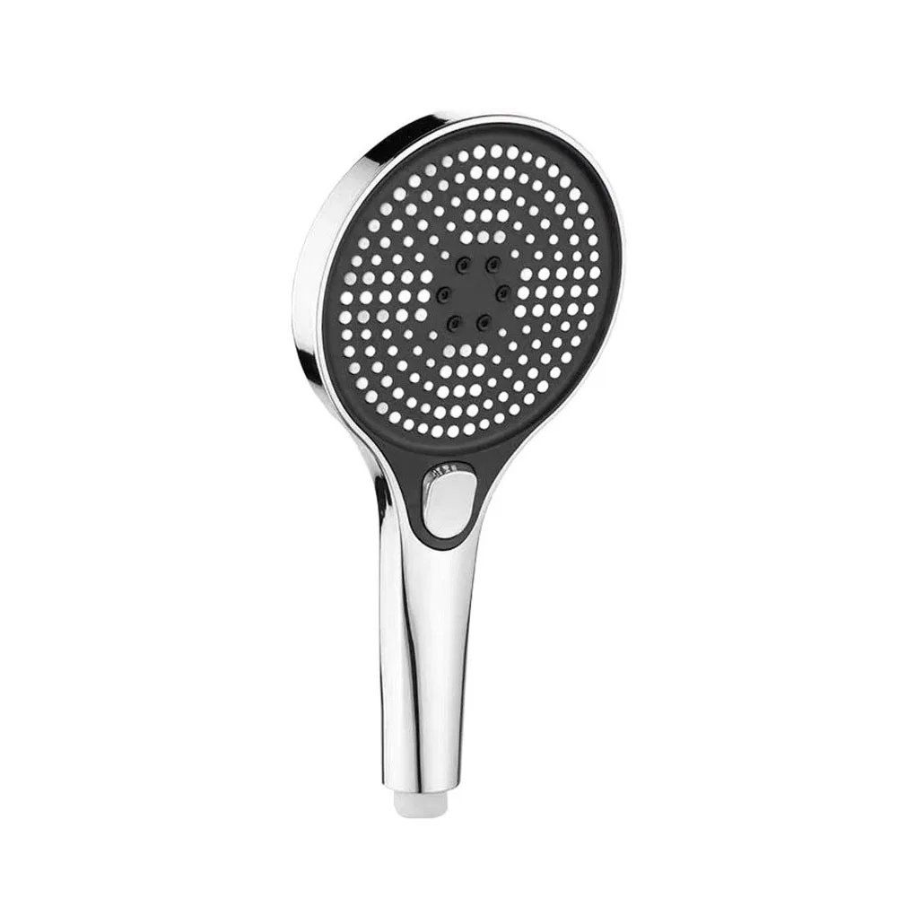 3-Setting Detachable Shower Head Compatible with Most Shower Systems Featuring Reinforced ABS and Smooth Operation