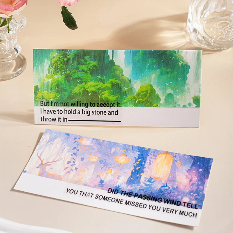 Mr. Paper, Travel with Beautiful Scenery Series PET Tape, Student Hand Account Wire-drawing Flash Material DIY Decorative Tape - Image 3