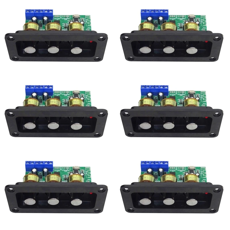 6X Bluetooth Amplifier Power Audio Board 20Wx2 Stereo Amp Sound Amplifiers AUX U Disk Decoder Treble Bass Adjustment