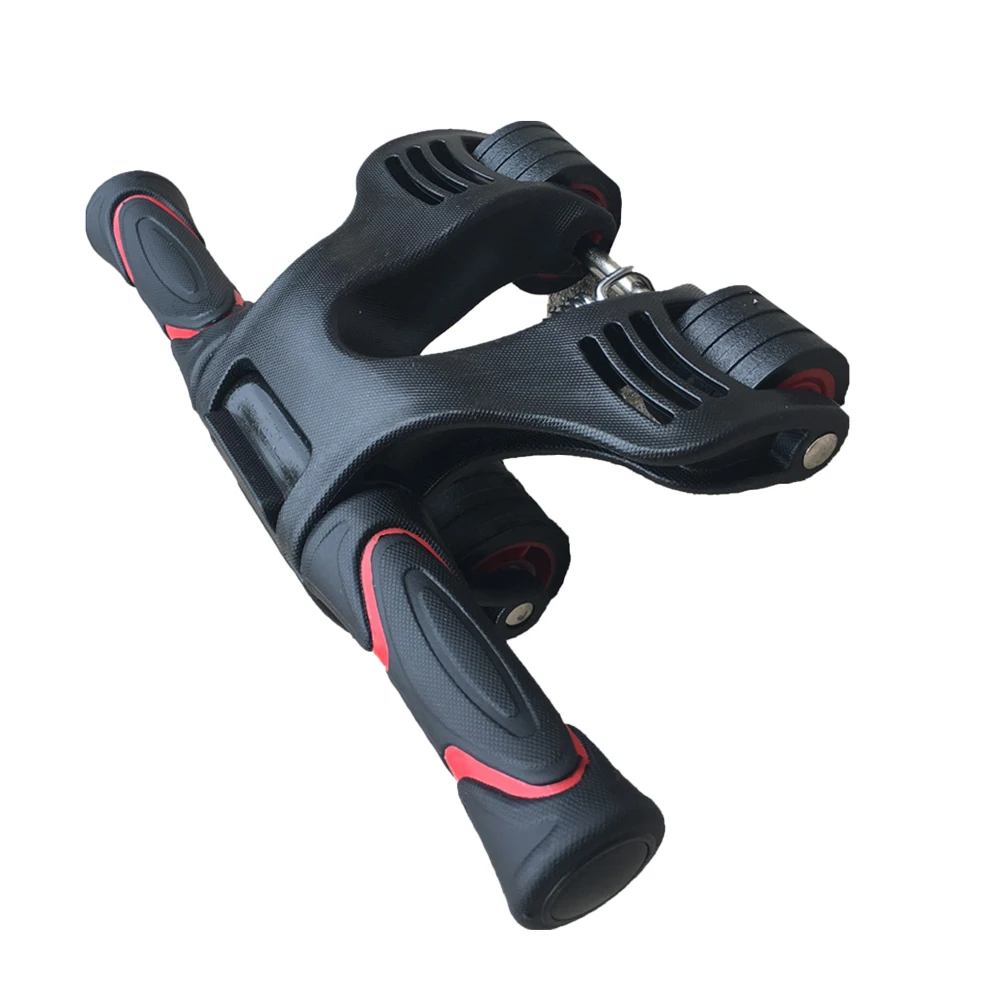 

Three-Wheeled Belly Wheel Roller Professional Abdominal Exercise Device Foldable Fat Burning Fitness Tool Easy Storage