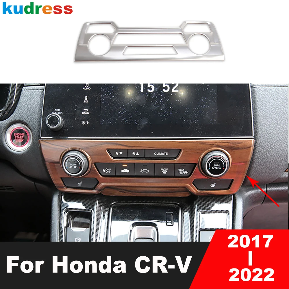 For Honda CRV CR-V 2017-2020 2021 2022 Matte Car Center Air Condition AC Switch Button Panel Cover Trim Interior Accessories