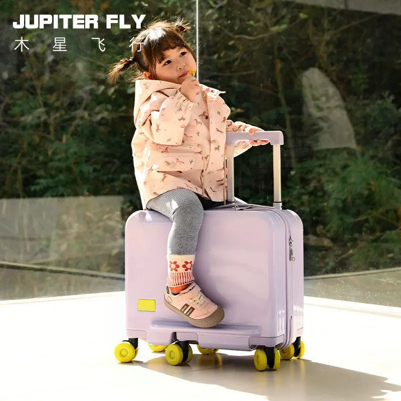 Children's Luggage Cartoon Silent 360° Spinner Wheels Cabin Travel Suitcase