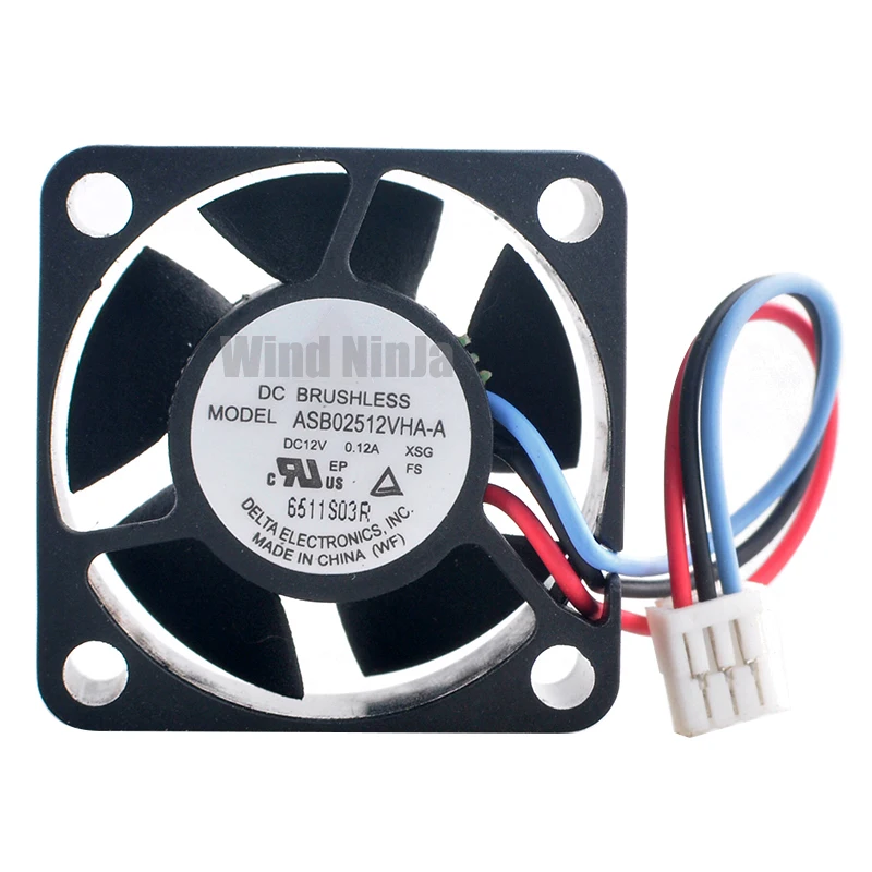 ASB02512VHA-A 2.5cm 25mm fan 25x25x10mm DC12V 0.12A 3pin Micro cooling fan for industrial computer power supply