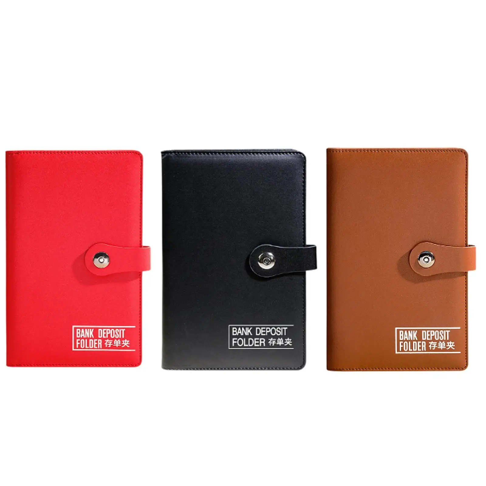 

PU Leather Notebook Binder Refillable Notebook Cover Money Organiser for Work