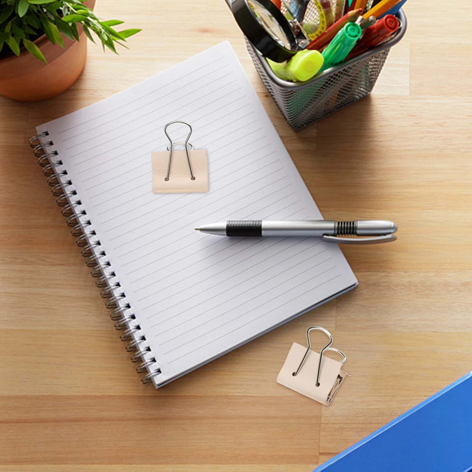 

5pcs Binder Handcrafted Paper Smooth Edges Elegant Color Strong Clip Function Diy Paper Clips For Fixing