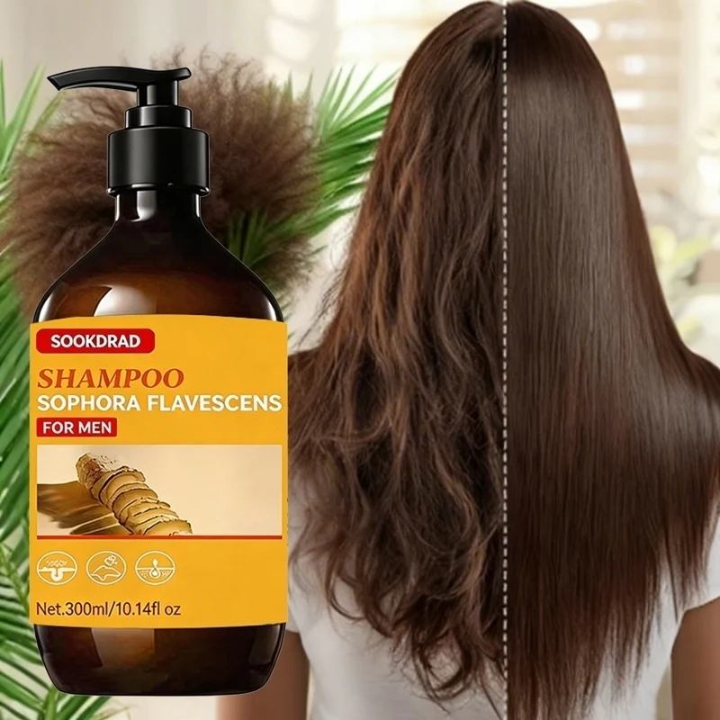 

Sophora Flavescens Shampoo for Men, Anti Dandruff Soothing Itch Relief Scalp Treatment 300ml
