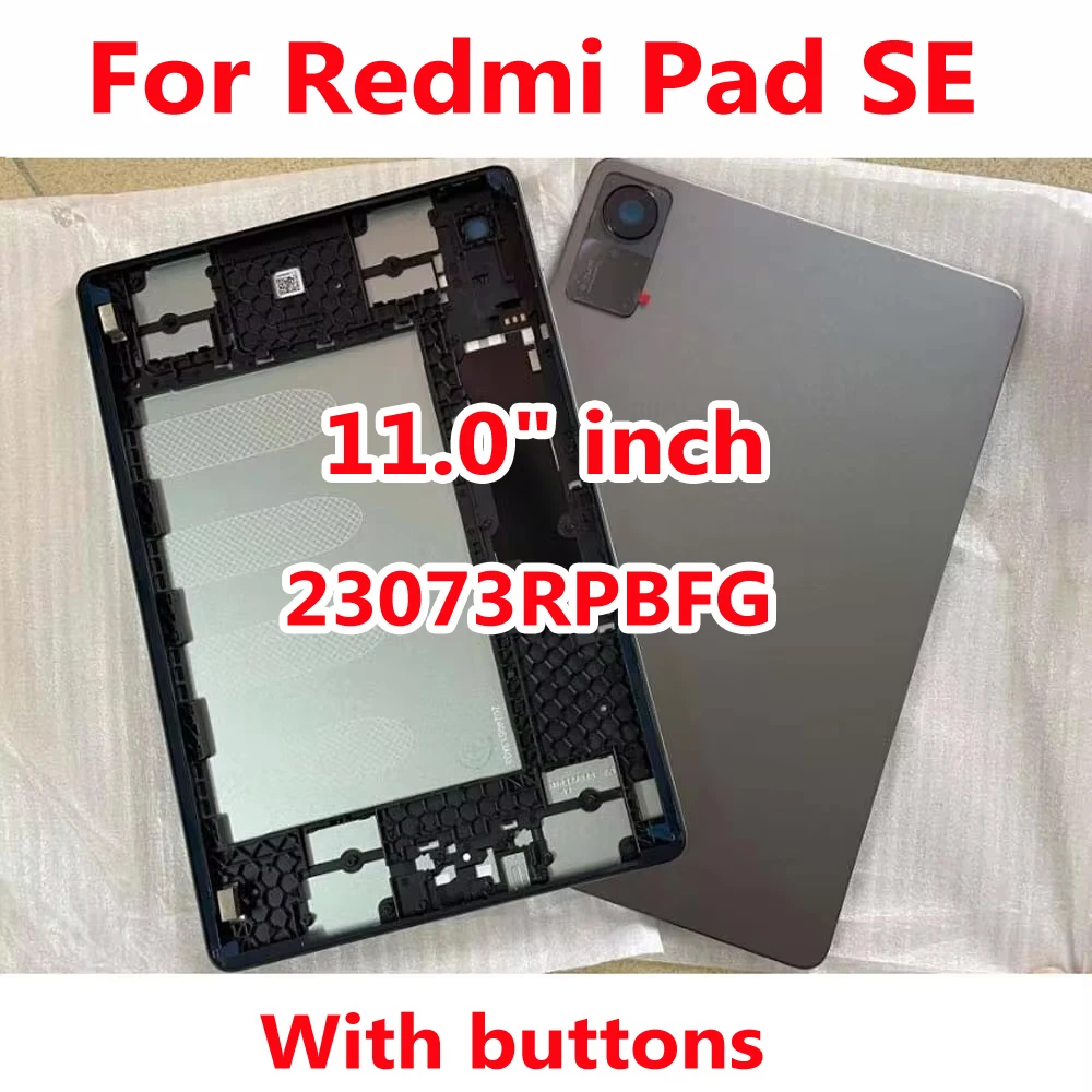 Best AAA+ For Redmi Pad SE Battery Back Cover Housing Rear Case Lid Aluminum Middle Frame For Redmi PadSE Chassis 23073RPBFG