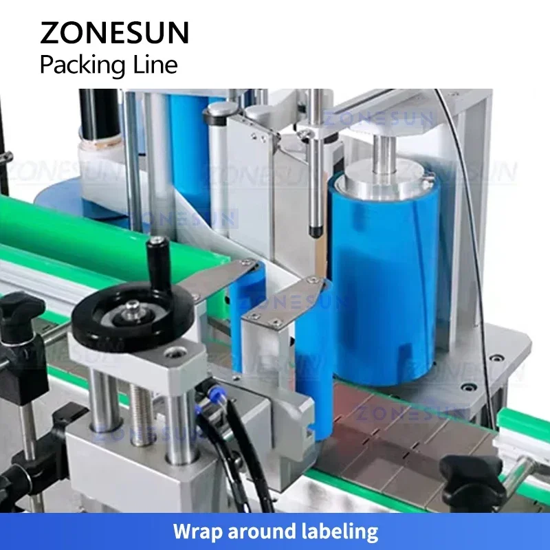 Zonesun التلقائي ملء السد وآلة وضع العلامات خط تعبئة شراب مع زجاجة Unscrambler تراكم ZS-FAL180F4
