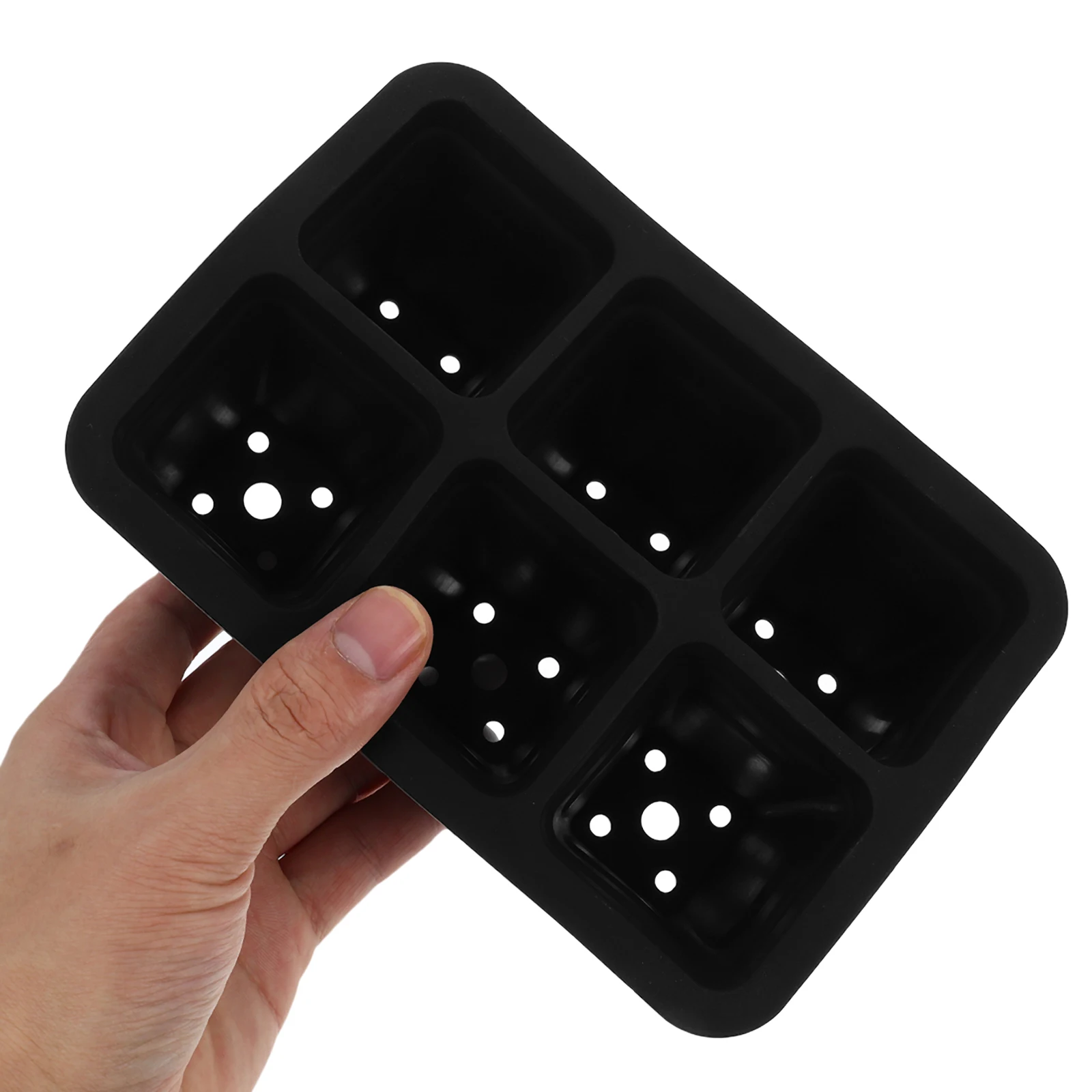 

6PCS Silicone Control Drainage Holes Reusable Grid Trays for Seedling Germination Nursery Pots Plant