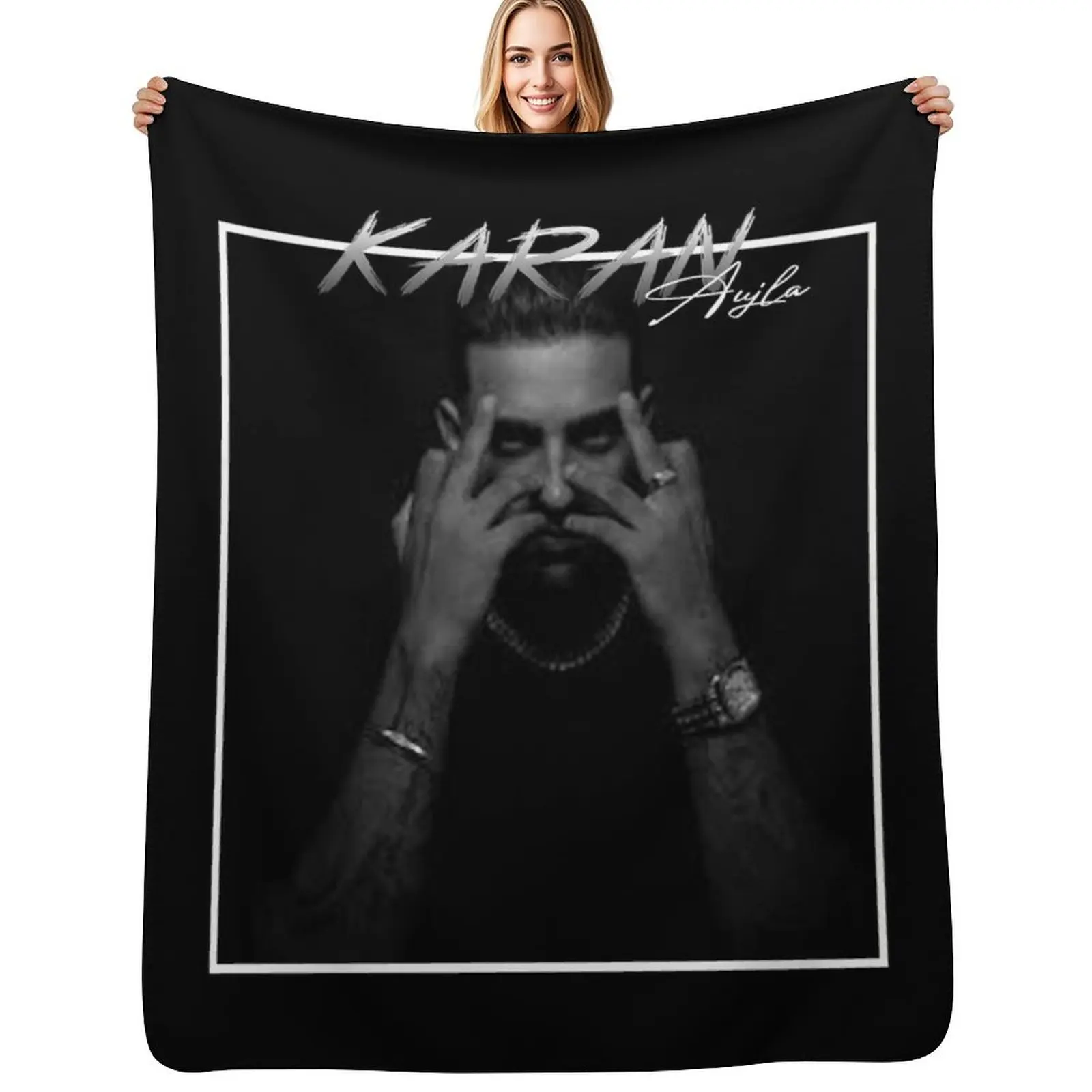 Vintage Photography Karan Aujla Everything You Know Throw Blanket anime Softest manga Vintage Furry Retros Blankets