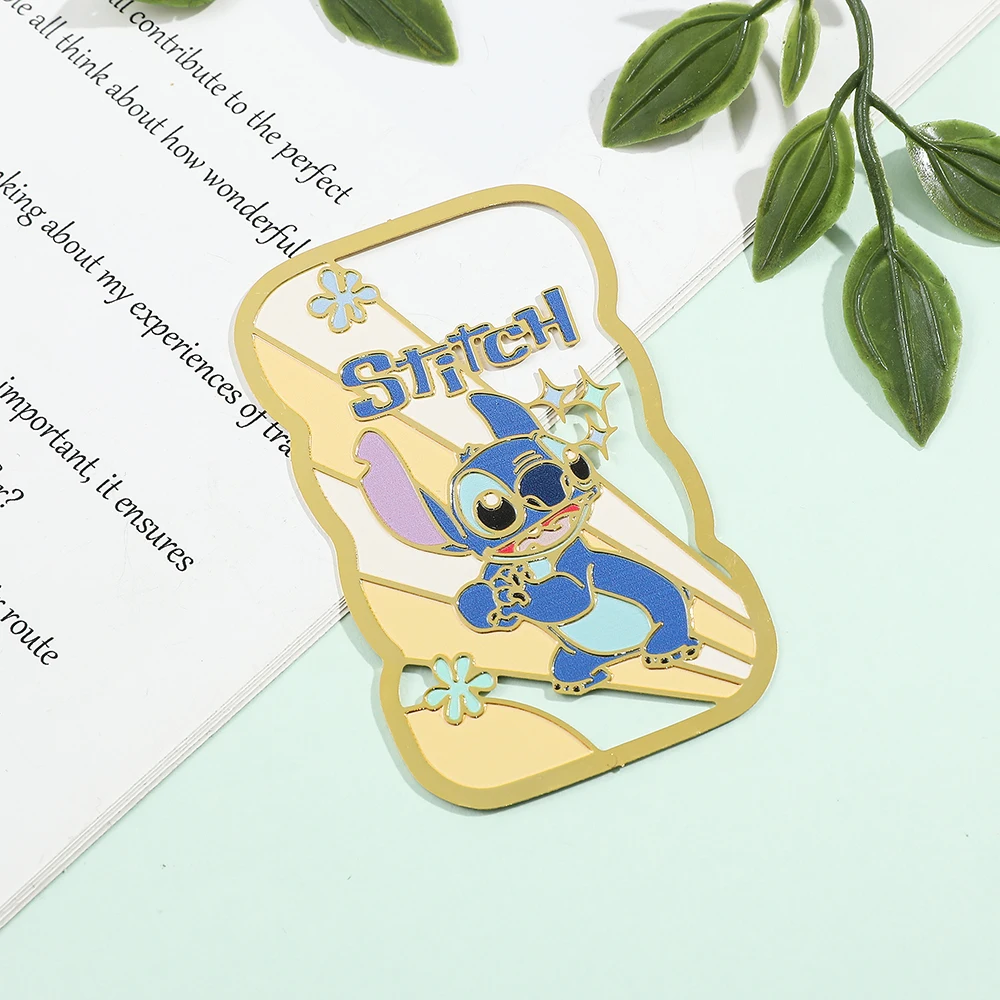 Kawaii Stitch Book Mark Disney Kolekcja fanów anime Metalowe zakładki dla miłośników książek Artykuły szkolne Artykuły papiernicze Prezent dla