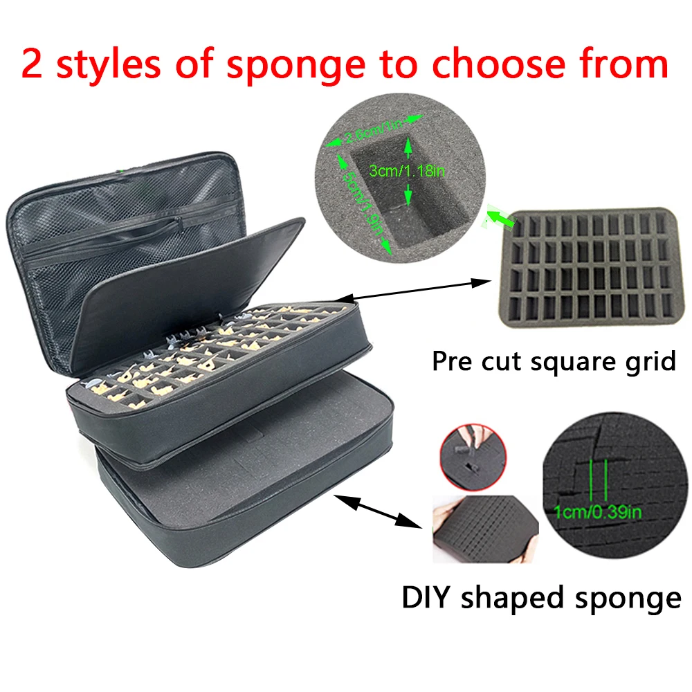 Waterproof Storage Bag With Detachable Custom Sponge Diy Handmade Large Jewelry Box EVA Travel Bags Tools Case Organizer Gift