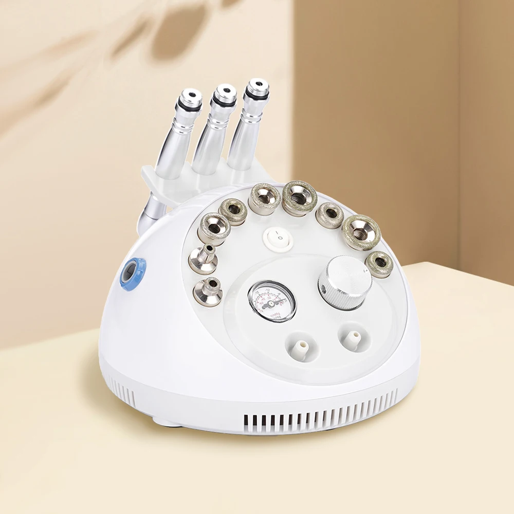 

Facial Beauty Equipment with Diamond Microdermabrasion Skin Firming Laser Eye Massage Peel Vacuum Spray Machine Lips Cleansing