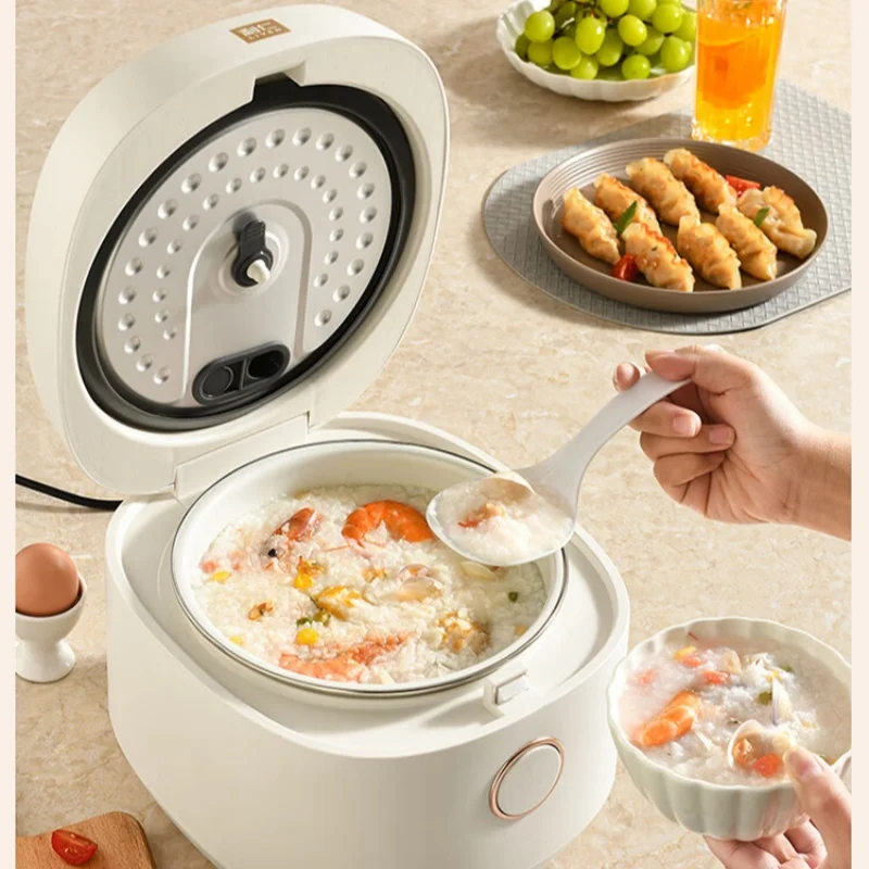 Porridge Cooker Timer Automatic 2-3 People Kitchen Appliance Multicooker Healthy 3L Electric Rice Cooker Enamel Non Stick Pot
