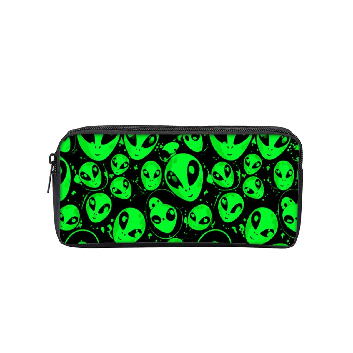Alien Print Single Layered Pencil Case for Boy/Girls Best Gift Cartoon School Supplies Pencil Pouch for Children