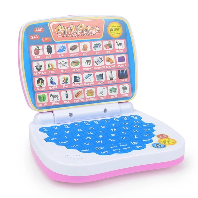 Ordinateur portable d'apprentissage pour enfants, enseignement l des chiffres, des mots, musique des jouet