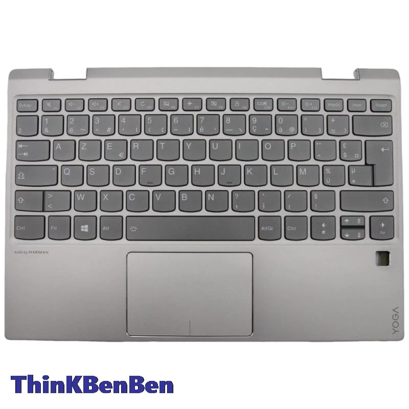 

FR French Keyboard Platinum Upper Case Palmrest Shell Cover For Lenovo Ideapad Yoga 720 12 12IKB Laptop 5CB0Q12275