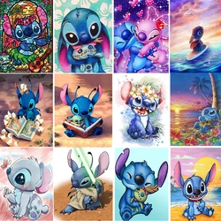 Disney-Stitch Cartoon Pintura Diamante, redondo ou quadrado completo, bordado de mosaico, artesanal, bricolage infantil, decoração de quarto infantil, presentes, 2023