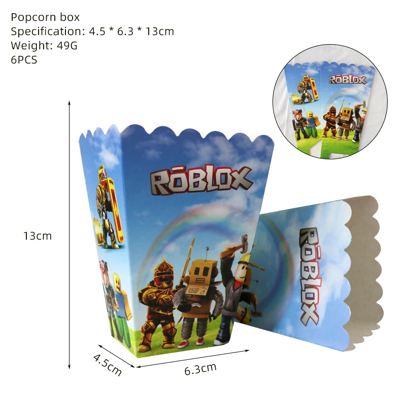 Roblox-suministro de decoraciones para fiesta de cumpleaños, juego Roblox, globos para fiesta de celebración, vajilla desechable, plato y taza, juguetes para Baby Shower