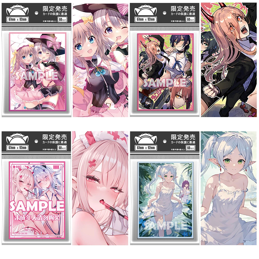 

Anime Chainsaw Man Card Sleeves 60Pcs Sexy Honkai Star Rail Kawaii March 7Th Card Protector Cover MTG PTCG 67X92mm Holiday Gift